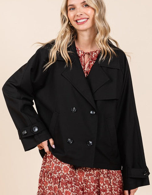 Load image into Gallery viewer, Mittoshop Double Breasted Long Sleeve Trench Coat Jacket
