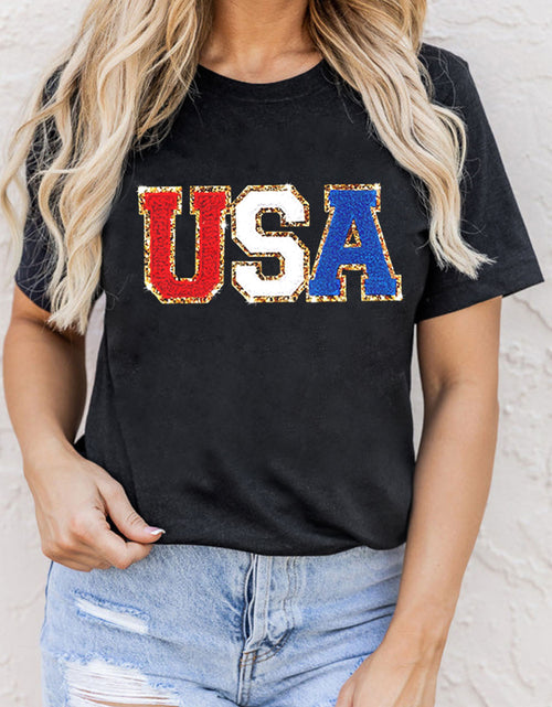 Load image into Gallery viewer, USA Round Neck Short Sleeve T-Shirt
