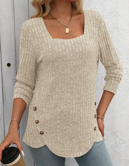 Load image into Gallery viewer, Mandy Square Neck Long Sleeve T-Shirt

