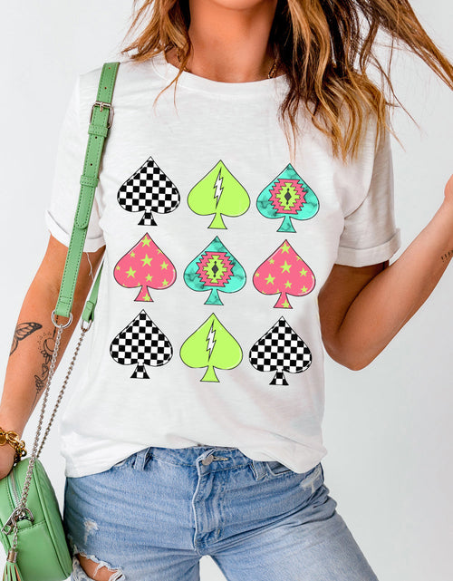 Load image into Gallery viewer, Graphic Round Neck Short Sleeve T-Shirt
