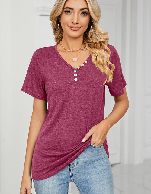 Load image into Gallery viewer, V-Neck Short Sleeve T-Shirt
