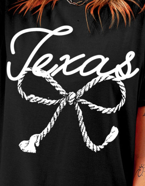 Load image into Gallery viewer, Graphic Round Neck Short Sleeve T-Shirt
