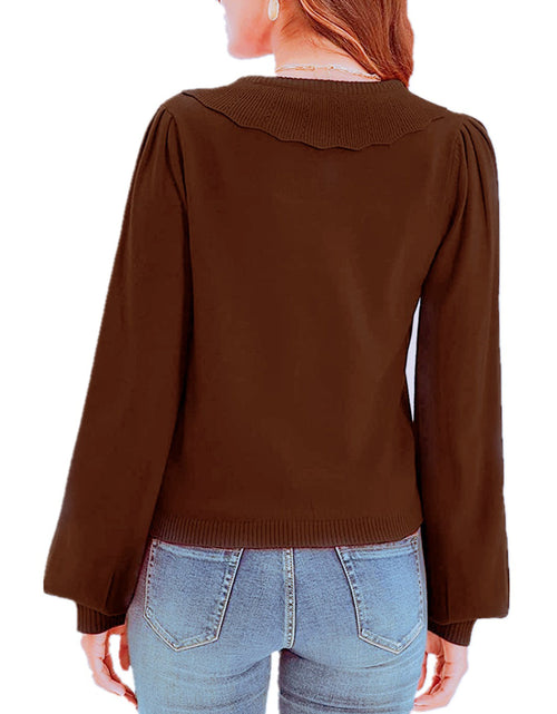 Load image into Gallery viewer, Collared Long Sleeve Button Down Cardigan
