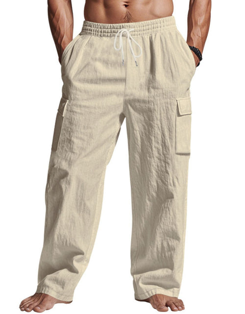 Load image into Gallery viewer, Men's Full Size Drawstring Pants with Pockets Plus Size
