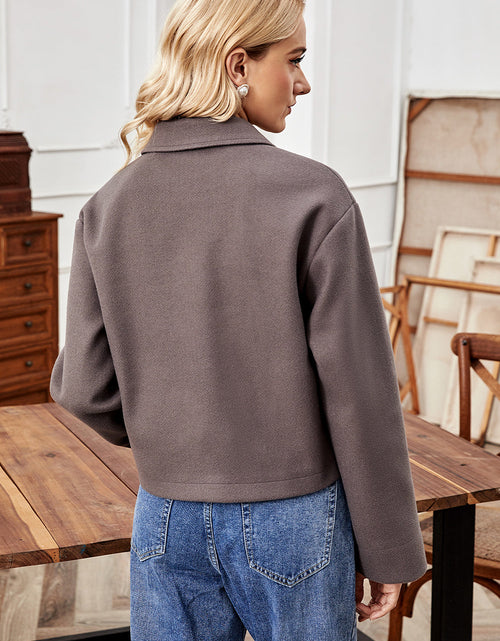 Load image into Gallery viewer, Button Up Collared Neck Jacket
