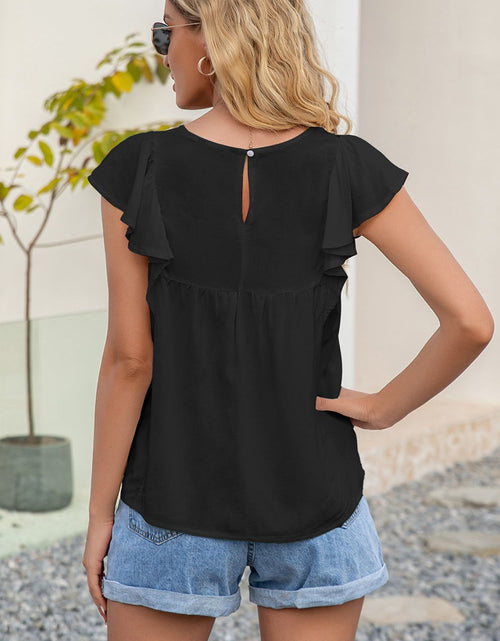 Load image into Gallery viewer, Ivy Lane Contrast Print Butterfly Sleeve Top
