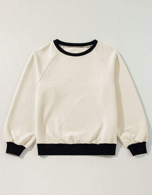 Load image into Gallery viewer, Texture Contrast Long Sleeve Sweatshirt
