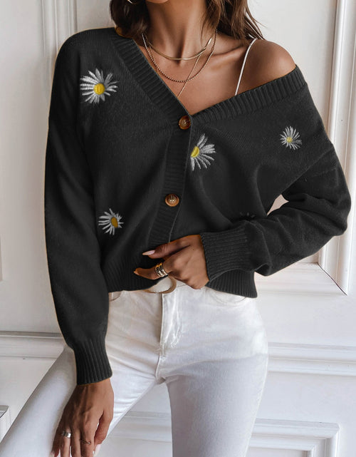 Load image into Gallery viewer, Floral Button Up Cardigan
