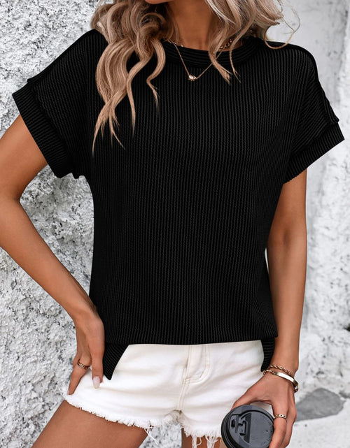 Load image into Gallery viewer, Mandy Striped Round Neck Short Sleeve T-Shirt
