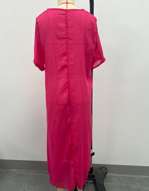 Load image into Gallery viewer, Full Size V-Neck Short Sleeve Midi Dress Plus Size
