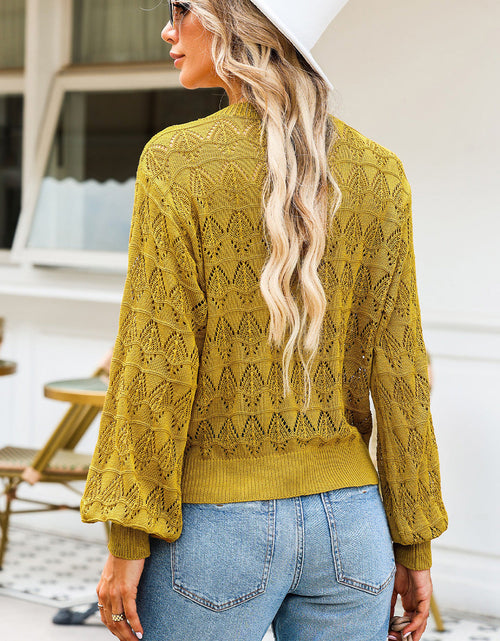 Load image into Gallery viewer, Openwork V-Neck Cardigan
