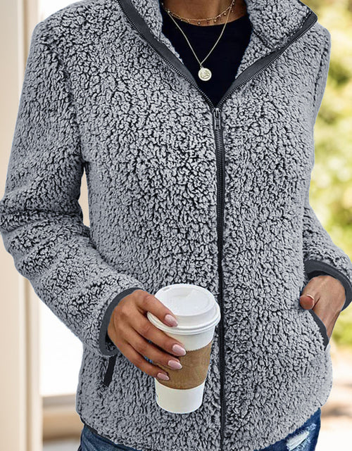 Load image into Gallery viewer, Pocketed Zip Up Turtleneck Jacket
