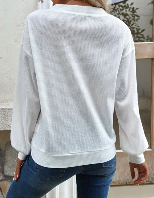 Load image into Gallery viewer, V-Neck Dropped Shoulder Blouse
