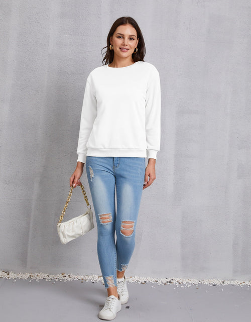 Load image into Gallery viewer, Round Neck Dropped Shoulder Sweatshirt
