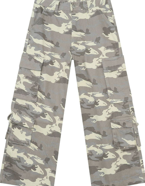 Load image into Gallery viewer, Men's Camouflage Wide Leg Cargo Jeans
