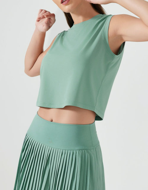 Load image into Gallery viewer, Millennia Round Neck Cropped Active Tank
