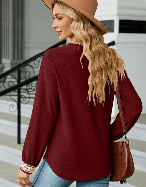 Load image into Gallery viewer, V-Neck Long Sleeve T-Shirt
