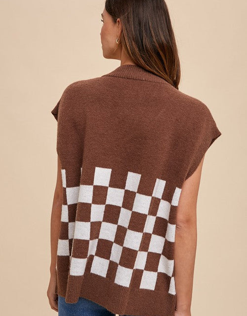 Load image into Gallery viewer, Annie Wear Checkered Button Down Short Sleeve Cardigan
