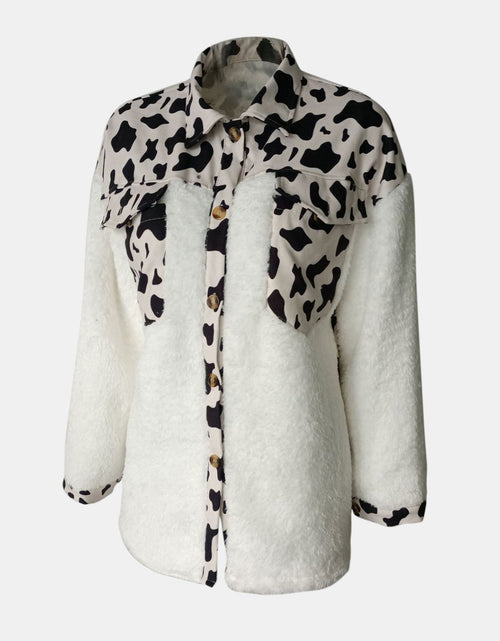 Load image into Gallery viewer, Fuzzy Button Up Long Sleeve Jacket

