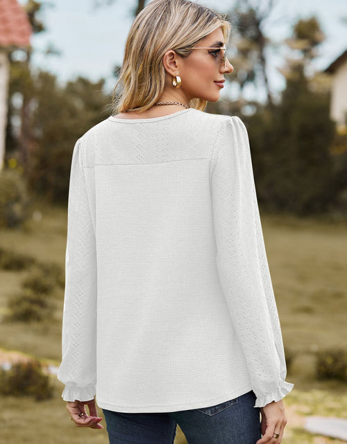 Load image into Gallery viewer, Round Neck Flounce Sleeve Top
