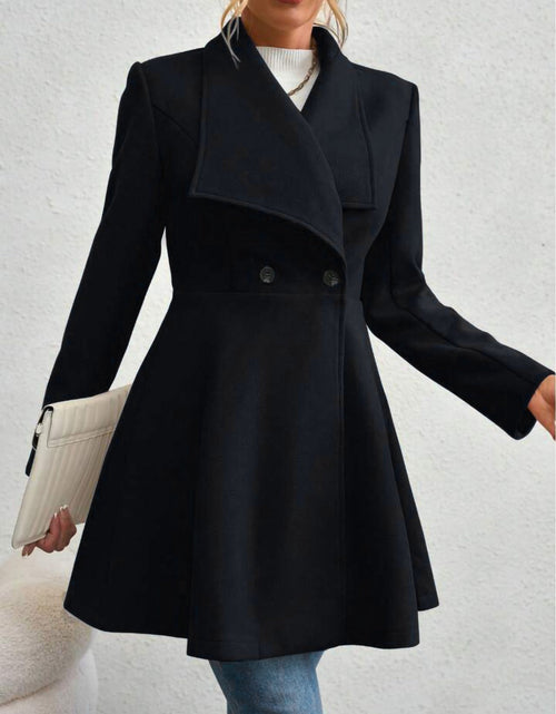 Load image into Gallery viewer, Collared Neck Button Up Long Sleeve Coat
