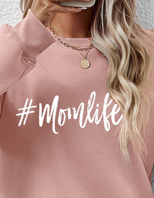 Load image into Gallery viewer, Letter Graphic Round Neck Sweatshirt
