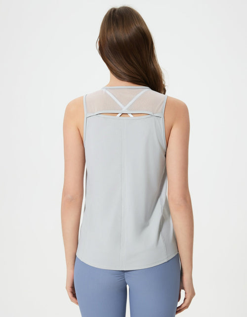 Load image into Gallery viewer, Millennia Cutout Back Round Neck Active Tank

