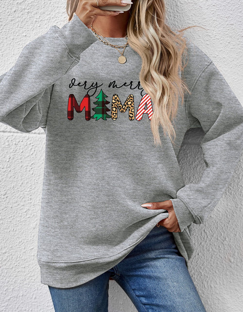 Load image into Gallery viewer, Letter Graphic Round Neck Long Sleeve Sweatshirt
