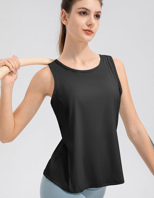 Load image into Gallery viewer, Wide Strap Round Neck Active Tank
