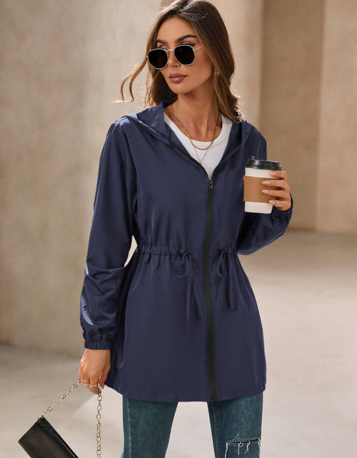 Load image into Gallery viewer, Ivy Lane Outdoor Waterproof Long Sleeve Hooded Windbreaker
