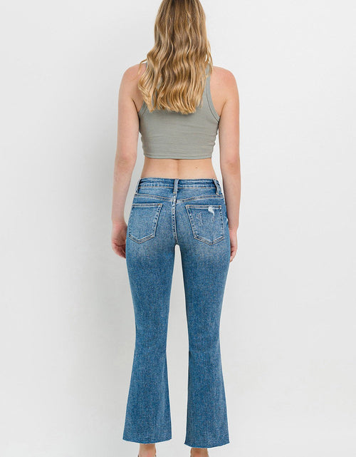 Load image into Gallery viewer, Vervet by Flying Monkey Full Size Mid Rise Distressed Cropped Flare Jeans
