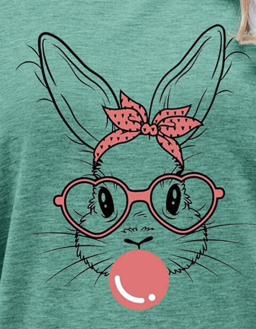 Load image into Gallery viewer, Easter Bunny Graphic Round Neck T-Shirt
