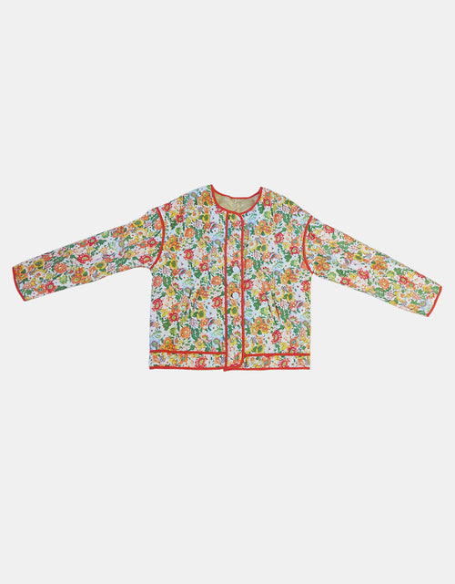 Load image into Gallery viewer, Floral Button Up Long Sleeve Winter Coat
