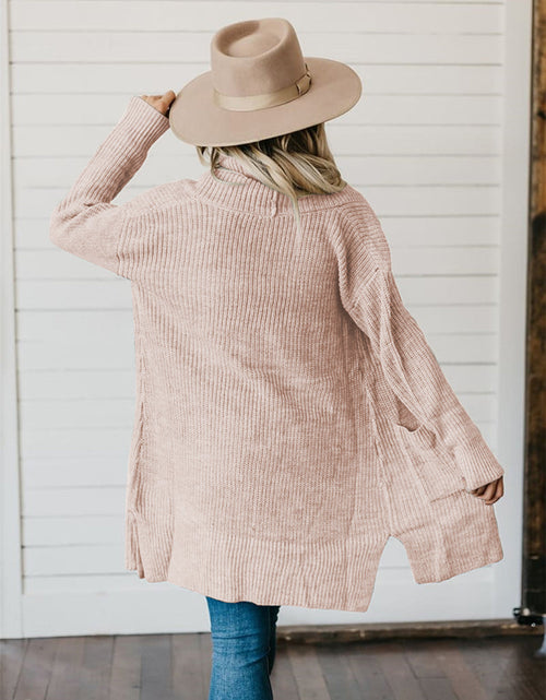 Load image into Gallery viewer, High-Low Open Front Cardigan with Pockets
