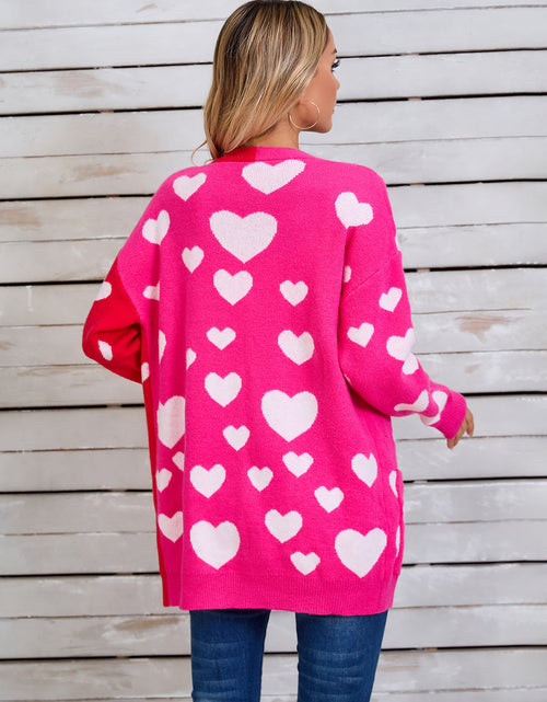Load image into Gallery viewer, Angel Wings Heart Open Front Long Sleeve Cardigan
