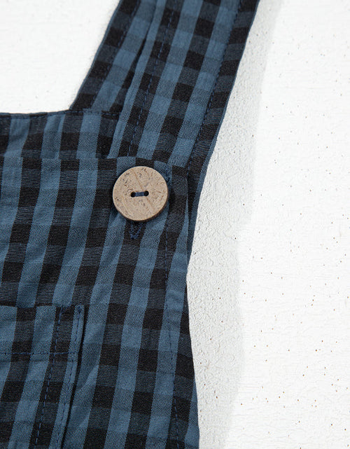 Load image into Gallery viewer, Plaid Wide Strap Wide Leg Overalls

