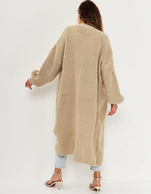 Load image into Gallery viewer, Open Front Long Sleeve Longline Cardigan
