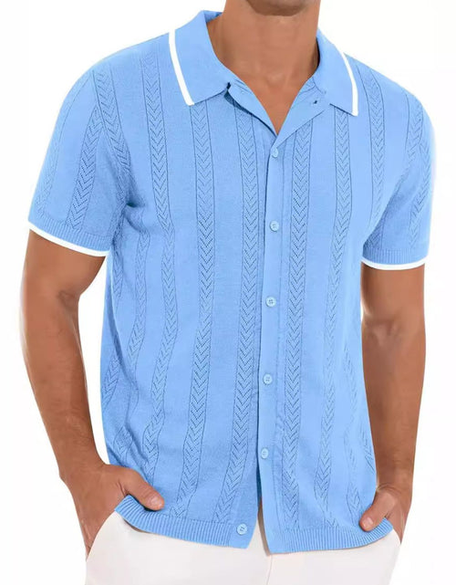 Load image into Gallery viewer, Men's Full Size Button Down Short Sleeve Shirt Plus Size
