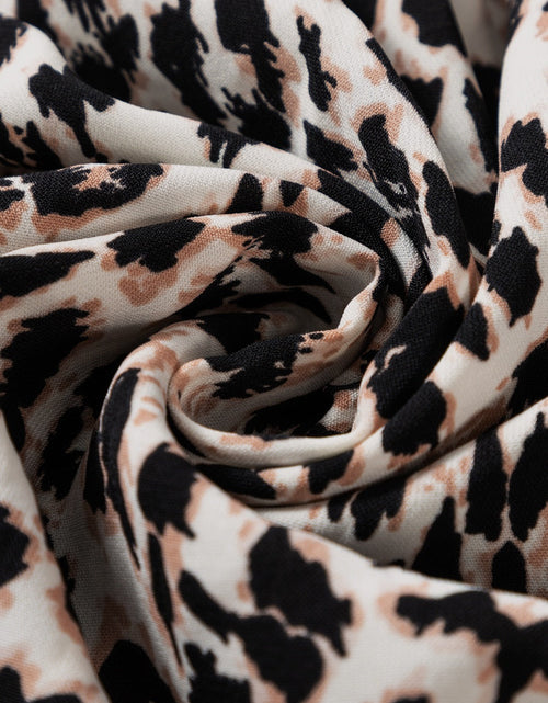 Load image into Gallery viewer, Leopard Notched Long Sleeve Maxi Dress
