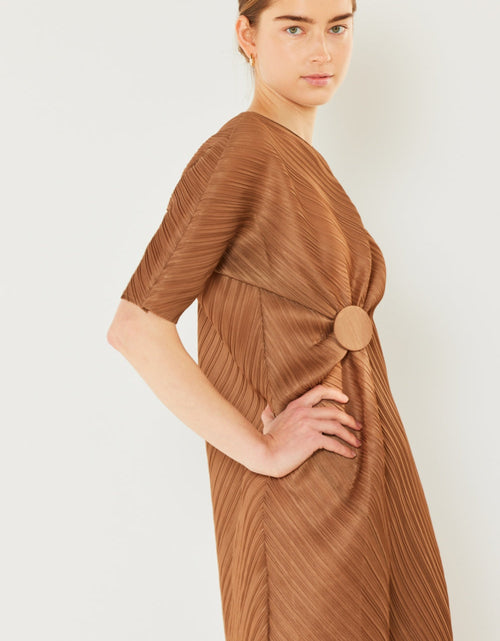 Load image into Gallery viewer, Marina West Swim Pleated Dolman Sleeve Dress
