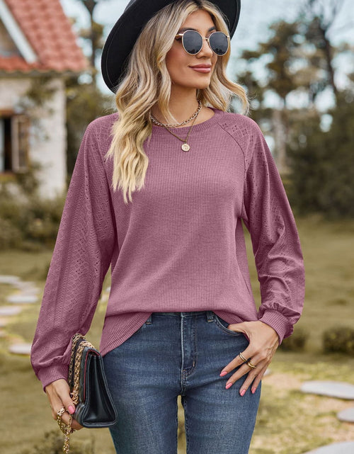 Load image into Gallery viewer, Round Neck Raglan Sleeve Sweatshirt
