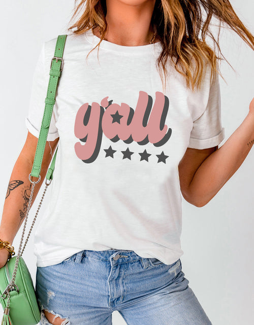 Load image into Gallery viewer, Y'ALL Graphic Round Neck Tee
