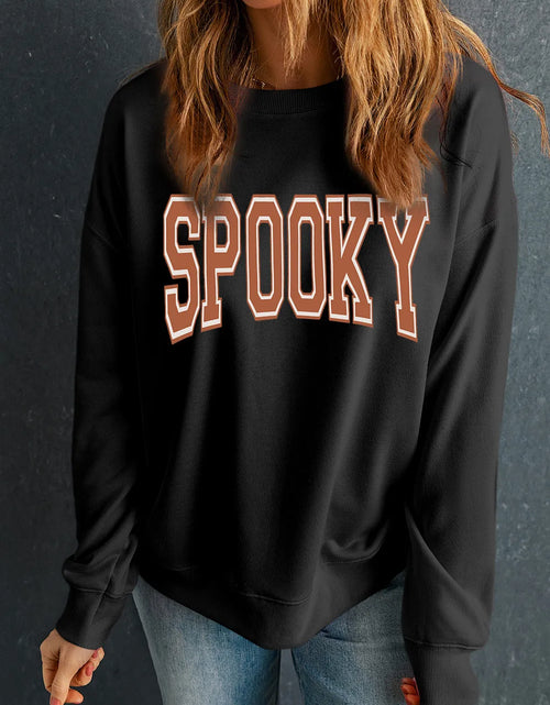 Load image into Gallery viewer, SPOOKY Round Neck Long Sleeve Sweatshirt
