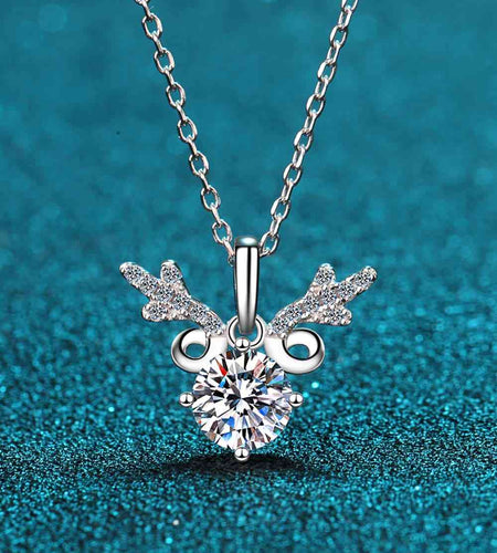 1 Carat Moissanite 925 Sterling Silver Necklace