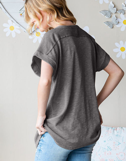 Load image into Gallery viewer, Heimish Full Size Short Sleeve Round Neck T-Shirt
