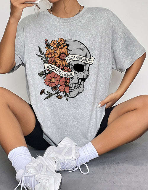 Load image into Gallery viewer, Round Neck Short Sleeve Graphic T-Shirt
