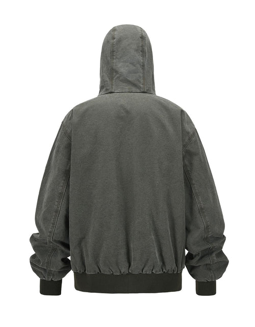 Load image into Gallery viewer, Men's Zip Up Washed Hooded Jacket
