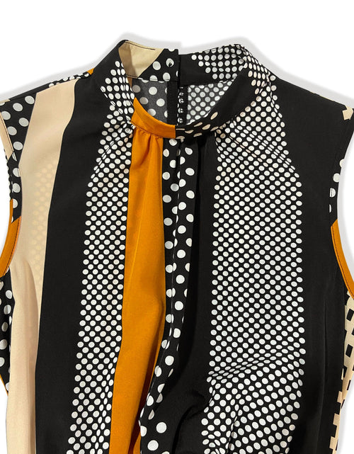 Load image into Gallery viewer, Tied Color Block Sleeveless Romper
