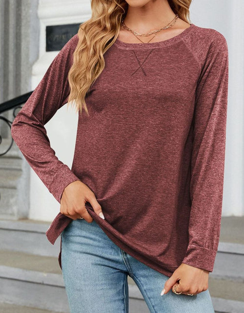 Load image into Gallery viewer, Round Neck Long Sleeve T-Shirt
