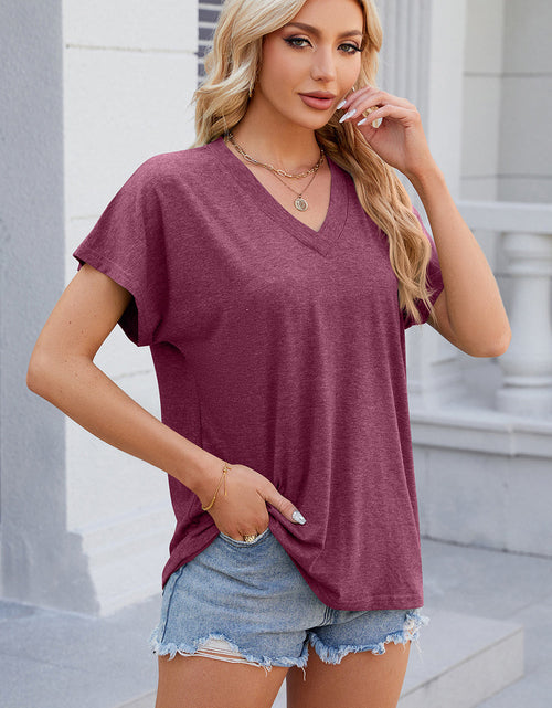 Load image into Gallery viewer, V-Neck Short Sleeve T-Shirt
